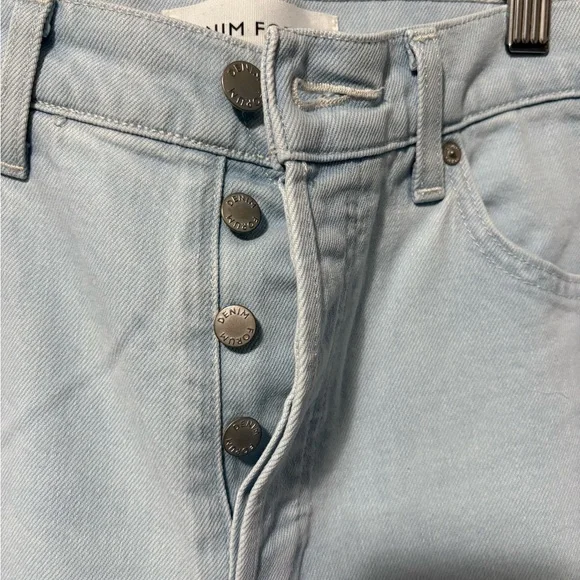 Denim Forum The Arlo High Rise Straight 28l Light Blue Wash - Picture 6 of 15